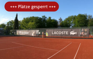Tennis Außenplätze gesperrt