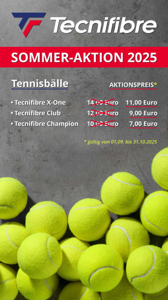 ElterSports Grünwald Tennis Fitness Tecnifibre Rabatt Aktion Sommer 2025 Tennisbälle